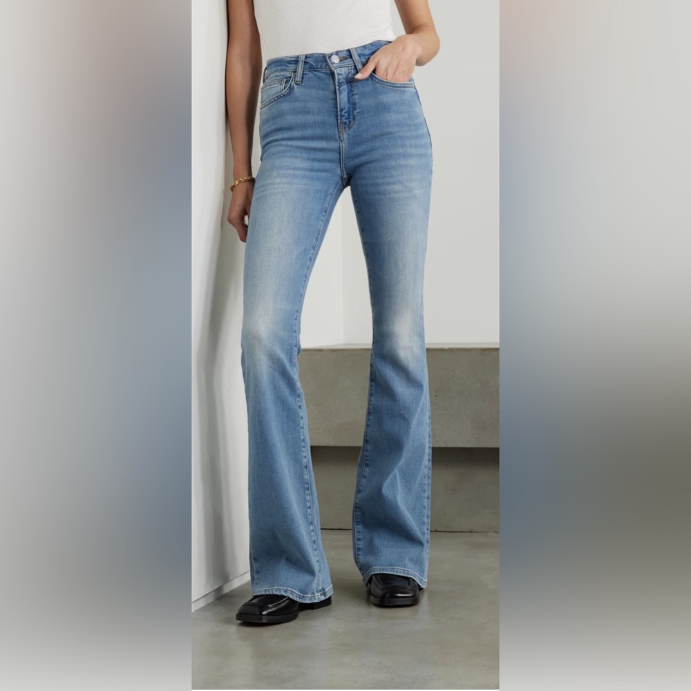 FRAME Le High Flare High-rise Flared Jeans New